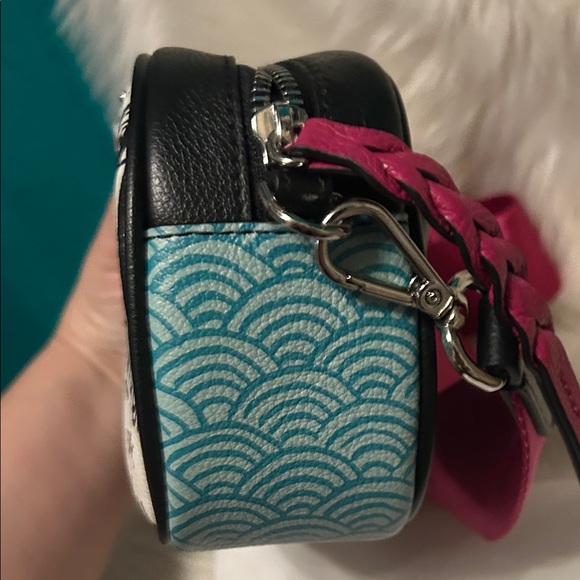 Brighton Harajuku Cat Crossbody Bag - White, Pink, and Black - Picture 6 of 7